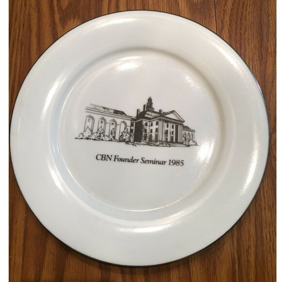 1985 Christian Broadcasting Network Plate CBN Commemorative Founder Seminar Vtg‎ - Picture 8 of 10